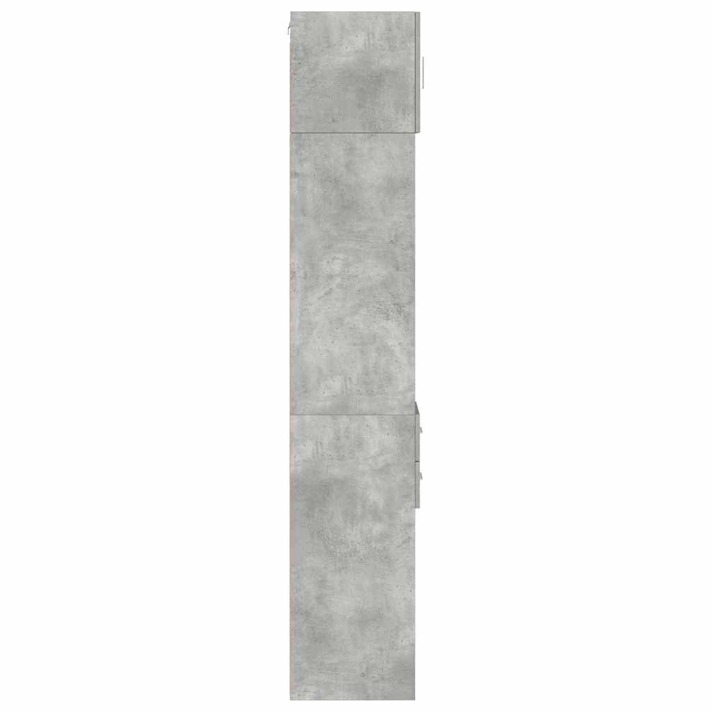 Mobile Sottile Grigio Cemento 30x42,5x225 cm in Truciolato 3281269