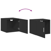 Mobile Sottile Nero 45x42,5x225 cm in Truciolato 3281295