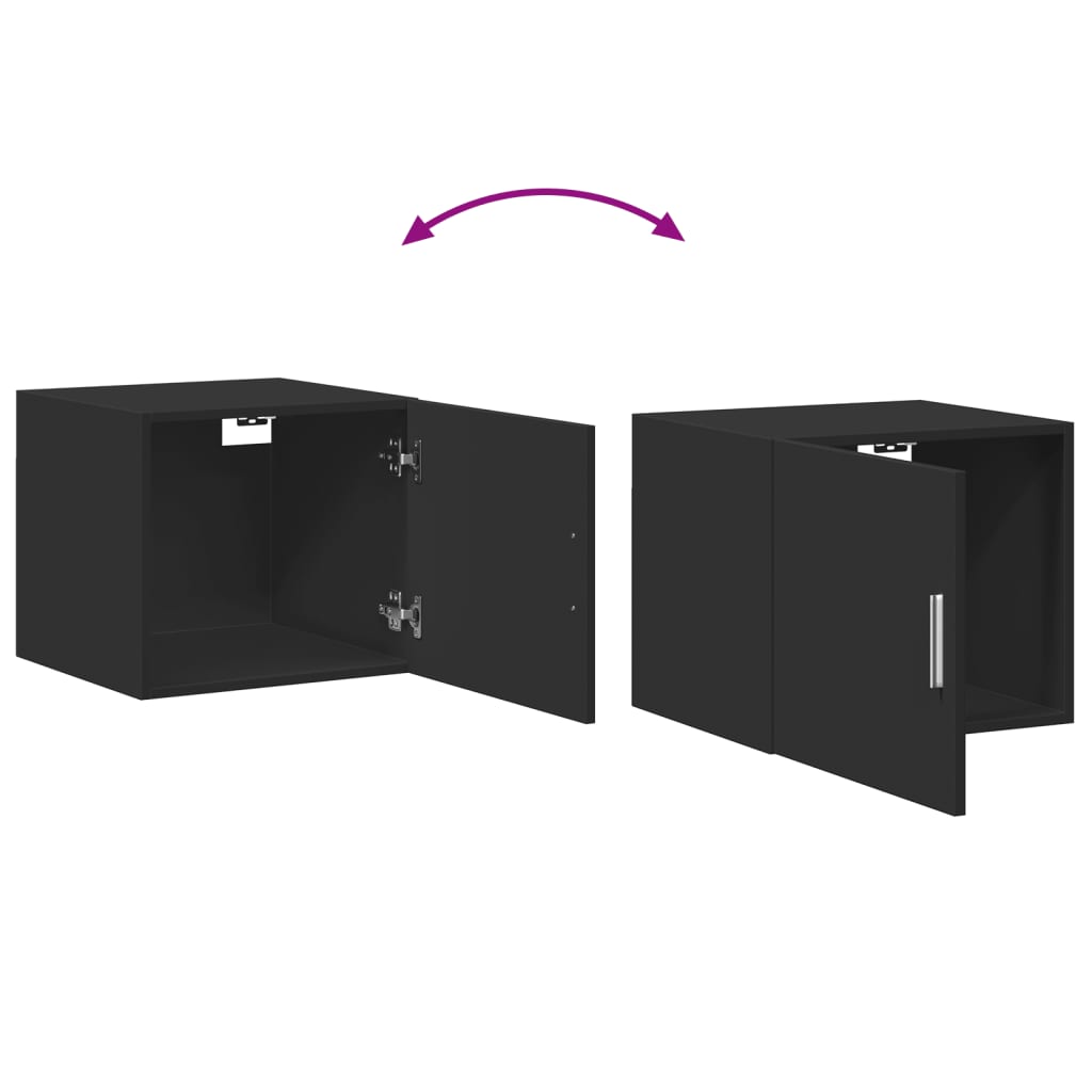 vidaXL Mobile Sottile Nero 45x42,5x225 cm in Truciolato