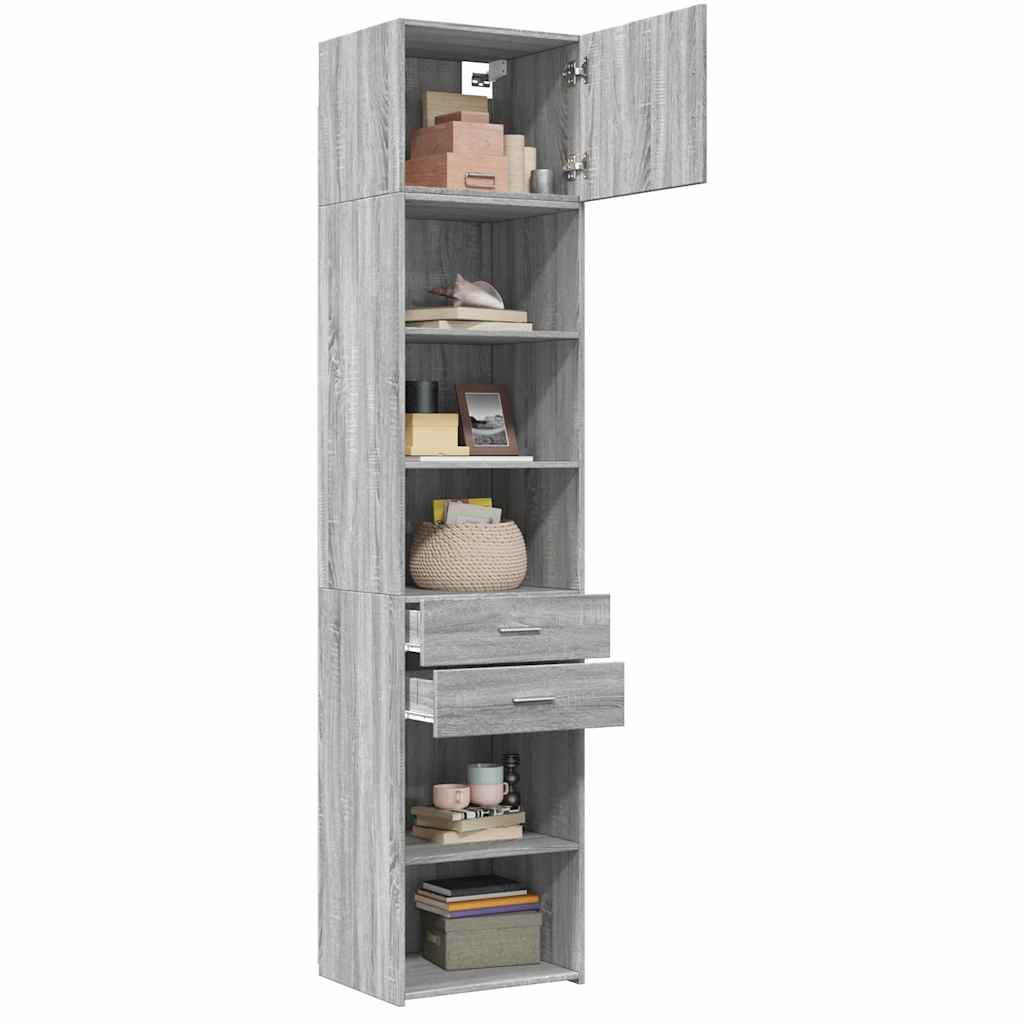 Mobile Sottile Grigio Sonoma 50x42,5x225 cm in Truciolato 3281313