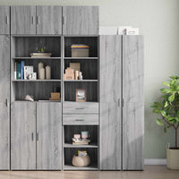 vidaXL Mobile Sottile Grigio Sonoma 50x42,5x225 cm in Truciolato