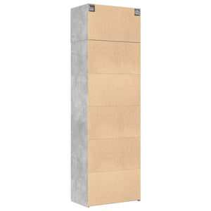 vidaXL Armadietto Grigio Cemento 70x42,5x225 cm in Legno Multistrato