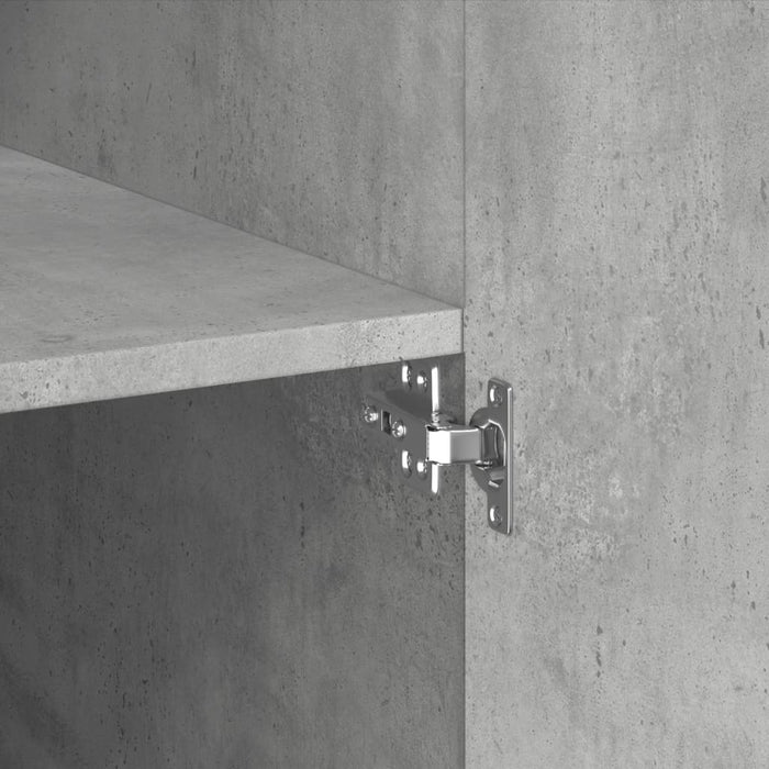 vidaXL Armadietto Grigio Cemento 70x42,5x225 cm in Legno Multistrato