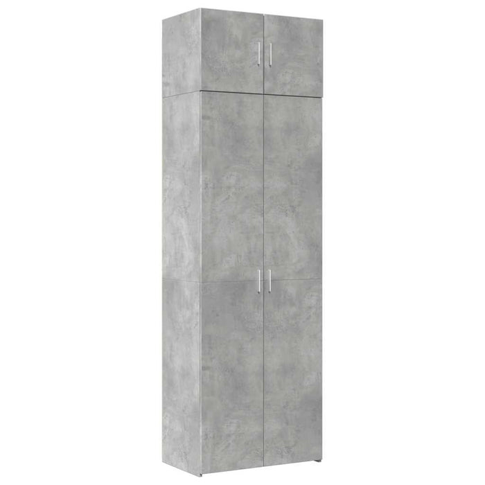 vidaXL Armadietto Grigio Cemento 70x42,5x225 cm in Legno Multistrato