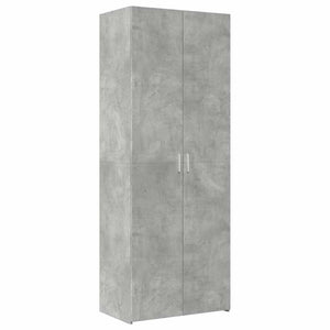 vidaXL Armadietto Grigio Cemento 70x42,5x225 cm in Legno Multistrato