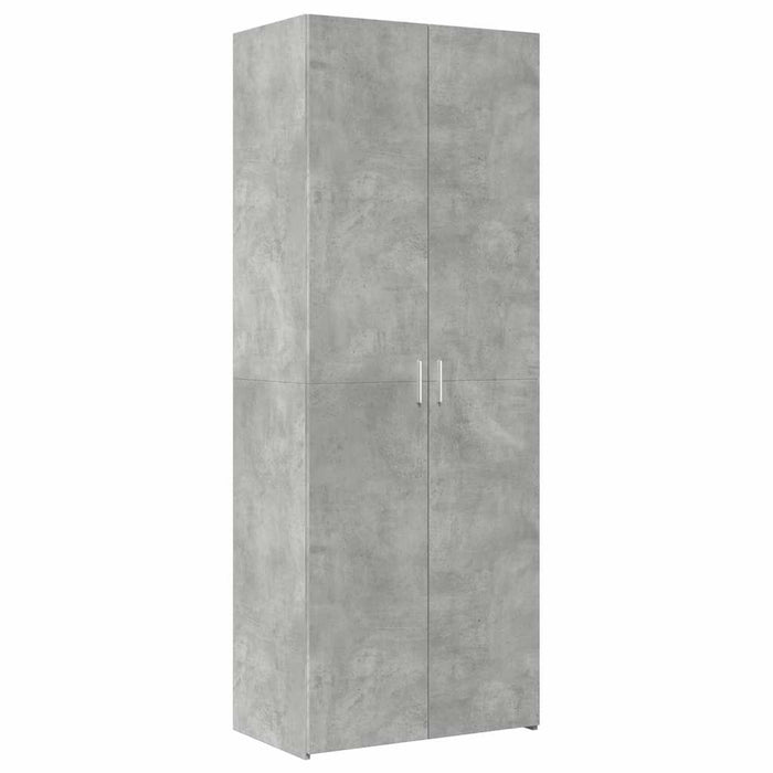 vidaXL Armadietto Grigio Cemento 70x42,5x225 cm in Legno Multistrato