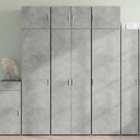 vidaXL Armadietto Grigio Cemento 70x42,5x225 cm in Legno Multistrato