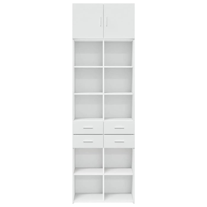 Mobile Portaoggetti Bianco 70x42,5x225 cm in Truciolato