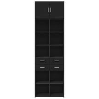 Mobile Portaoggetti Nero 70x42,5x225 cm in Truciolato 3281337