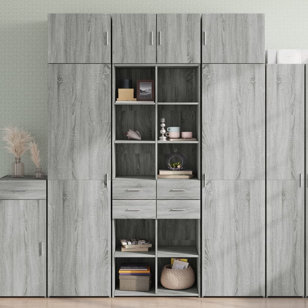 Armadietto Grigio Sonoma 70x42,5x225 cm in Truciolato 3281341