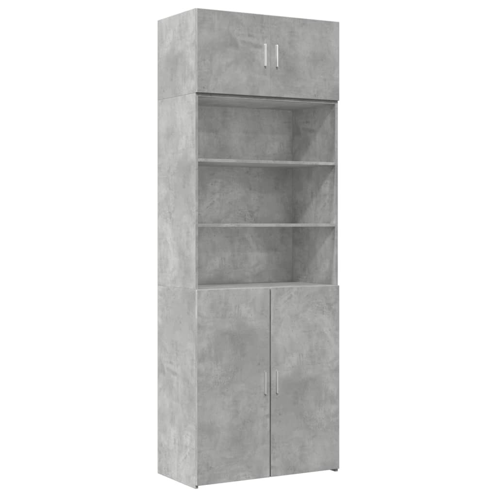 Armadietto Grigio Cemento 80x42,5x225 cm in Truciolato 3281346