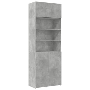 Armadietto Grigio Cemento 80x42,5x225 cm in Truciolato 3281346