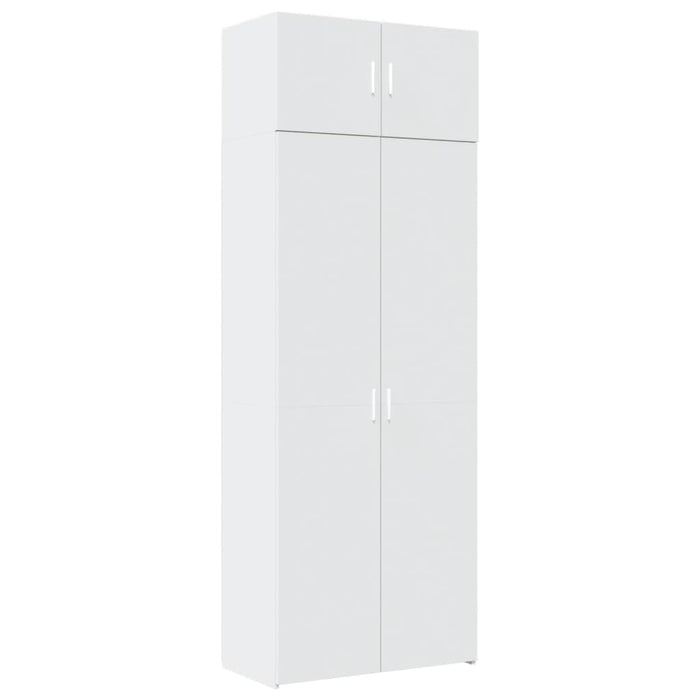 Mobile Portaoggetti Bianco 80x42,5x225 cm in Truciolato 3281350