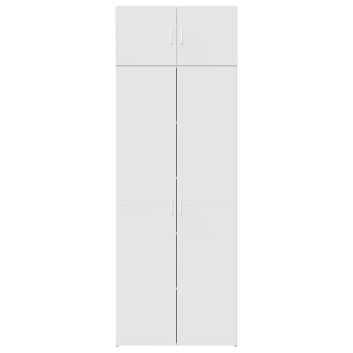 Mobile Portaoggetti Bianco 80x42,5x225 cm in Truciolato 3281350