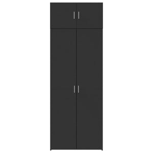 Mobile Portaoggetti Nero 80x42,5x225 cm in Truciolato 3281351