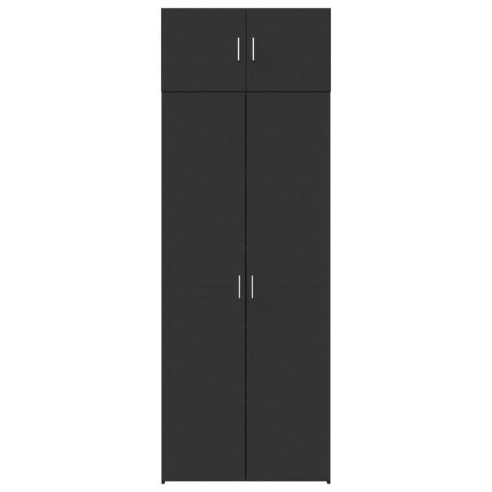 Mobile Portaoggetti Nero 80x42,5x225 cm in Truciolato 3281351