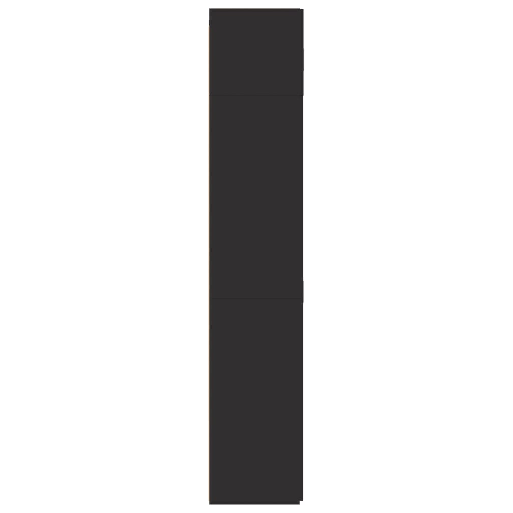 Mobile Portaoggetti Nero 80x42,5x225 cm in Truciolato 3281351