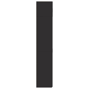 Mobile Portaoggetti Nero 80x42,5x225 cm in Truciolato 3281351