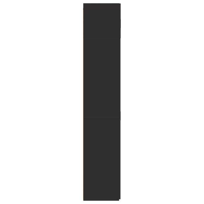 Mobile Portaoggetti Nero 80x42,5x225 cm in Truciolato 3281351