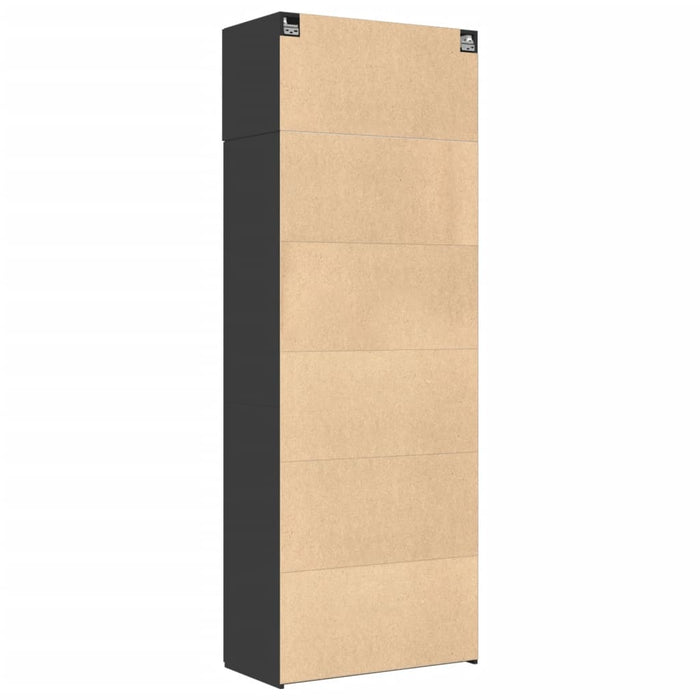 Mobile Portaoggetti Nero 80x42,5x225 cm in Truciolato 3281351