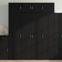 Mobile Portaoggetti Nero 80x42,5x225 cm in Truciolato 3281351