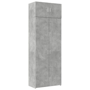vidaXL Armadietto Grigio Cemento 80x42,5x225 cm in Truciolato