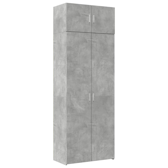 vidaXL Armadietto Grigio Cemento 80x42,5x225 cm in Truciolato