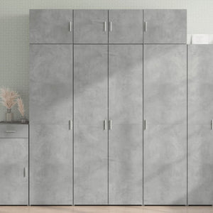 vidaXL Armadietto Grigio Cemento 80x42,5x225 cm in Truciolato