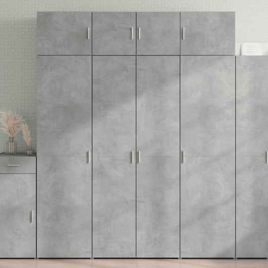 vidaXL Armadietto Grigio Cemento 80x42,5x225 cm in Truciolato