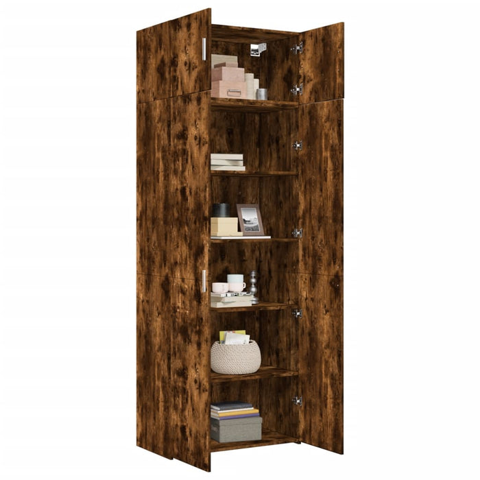 Armadietto Rovere Fumo 80x42,5x225 cm in Truciolato 3281354