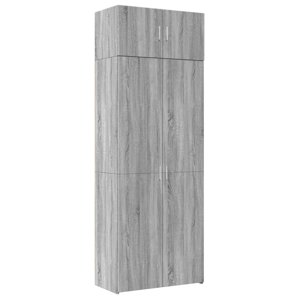 Armadietto Grigio Sonoma 80x42,5x225 cm in Truciolato