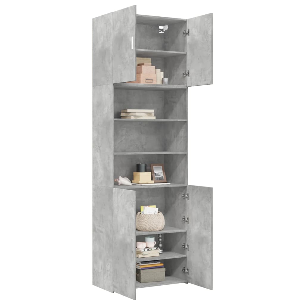 Credenza Grigio Cemento 80x42,5x249 cm in Legno Multistrato 3281360