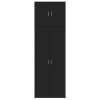 Credenza Nera 80x42,5x249 cm in Legno Multistrato 3281365