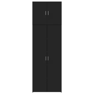 vidaXL Credenza Nera 80x42,5x249 cm in Legno Multistrato