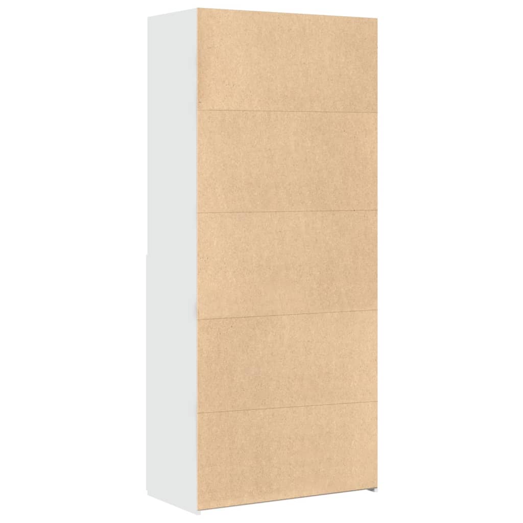 vidaXL Credenza Bianca 80x42,5x185 cm in Legno Multistrato