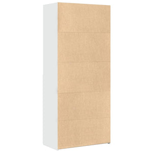 vidaXL Credenza Bianca 80x42,5x185 cm in Legno Multistrato