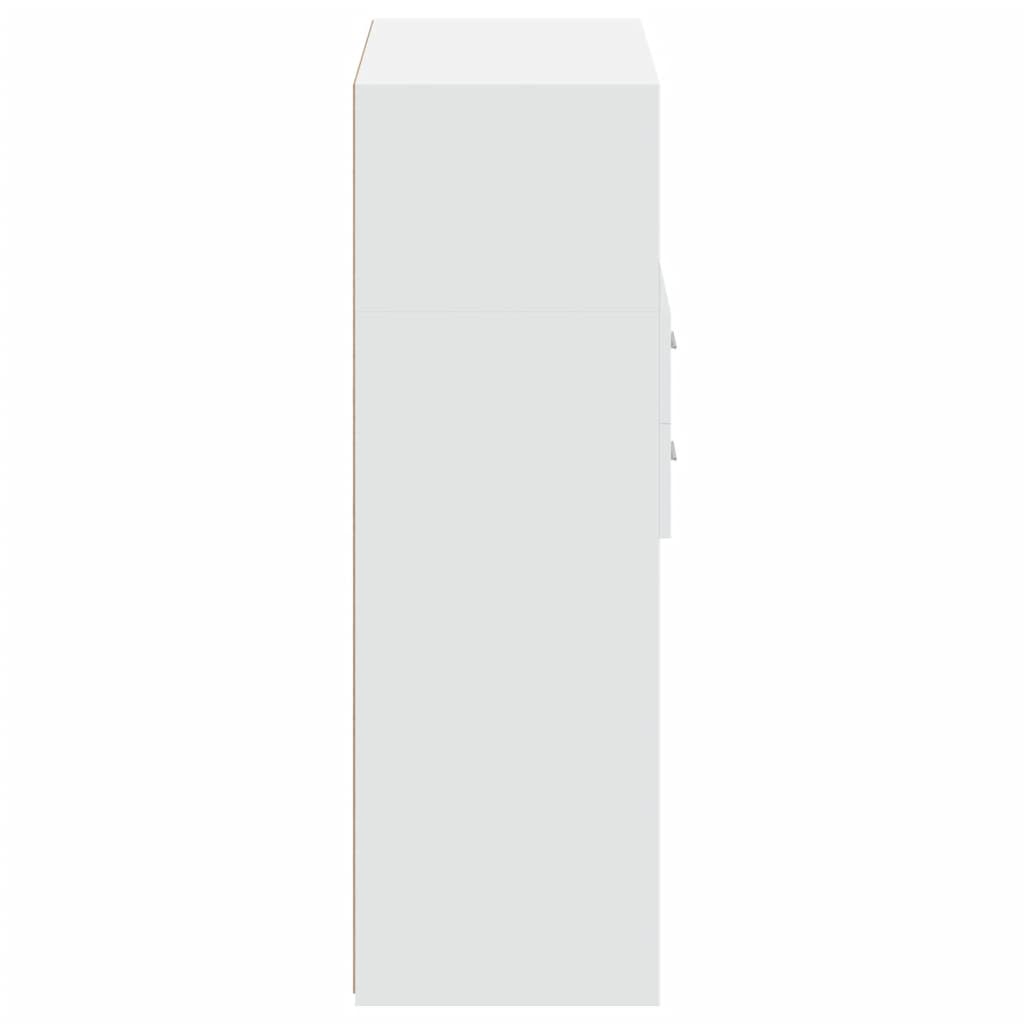 vidaXL Credenza Bianca 80x42,5x124 cm in Legno Multistrato