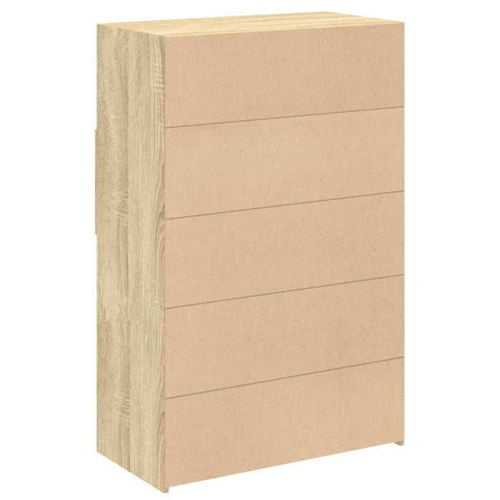 vidaXL Credenza Rovere Sonoma 80x42,5x124 cm in Legno Multistrato