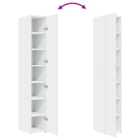 Credenza buffet cassettiera mobile contenitore organizer cucina soggiorno soggiorno alto 30 x 42,5 x 185 cm derivati ​​del legno bianco 02_0032255