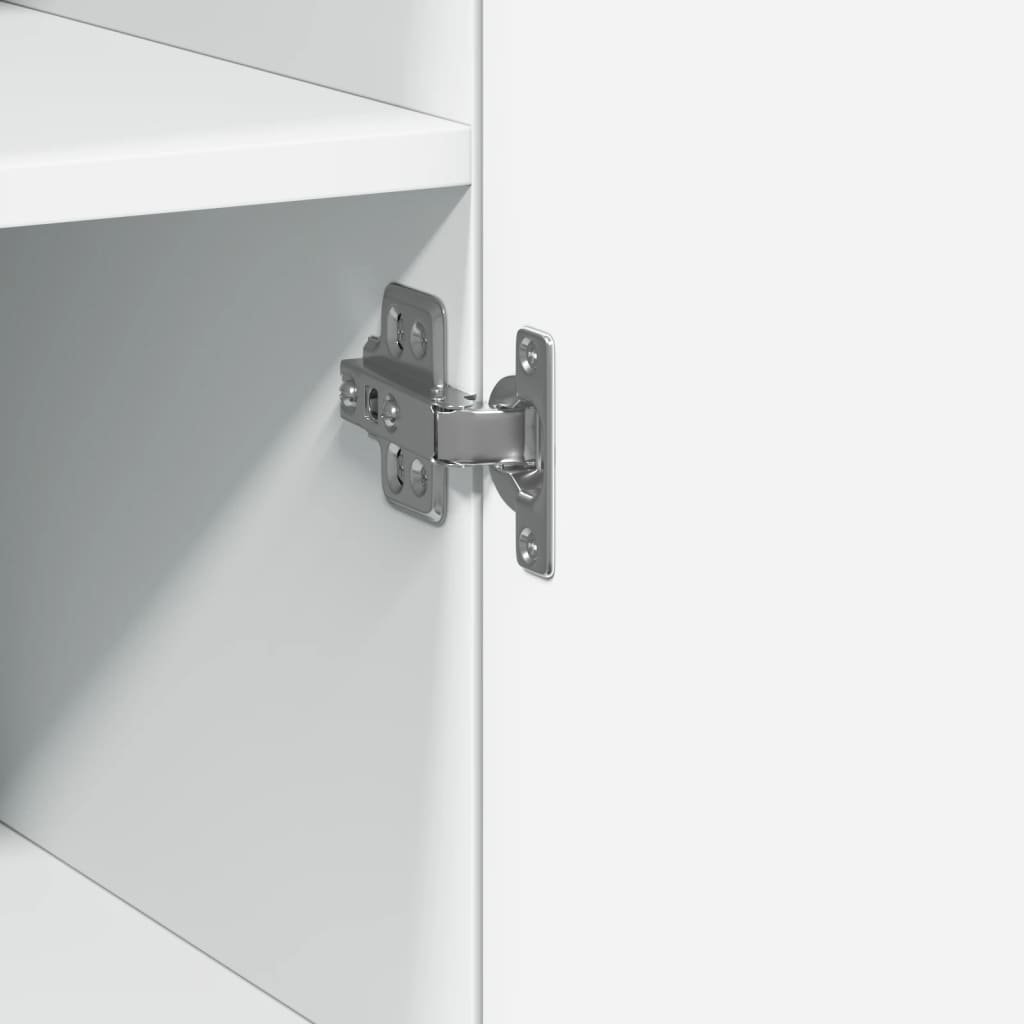 Credenza buffet cassettiera mobile contenitore organizer cucina soggiorno soggiorno alto 30 x 42,5 x 185 cm derivati ​​del legno bianco 02_0032255