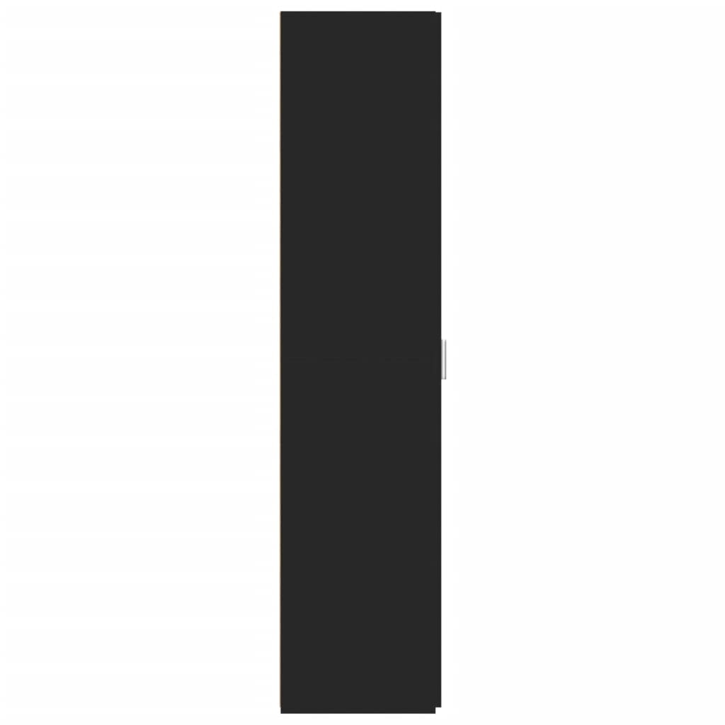 Credenza-Buffet-Armadio da cucina Nera 30x42,5x185 cm in Legno Multistrato 644097