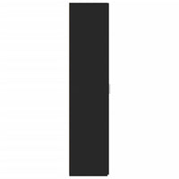 Credenza-Buffet-Armadio da cucina Nera 30x42,5x185 cm in Legno Multistrato 644097