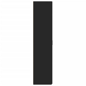 Credenza-Buffet-Armadio da cucina Nera 30x42,5x185 cm in Legno Multistrato 644097