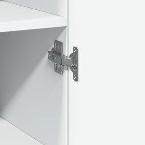 vidaXL Credenza Bianca 40x42,5x185 cm in Legno Multistrato
