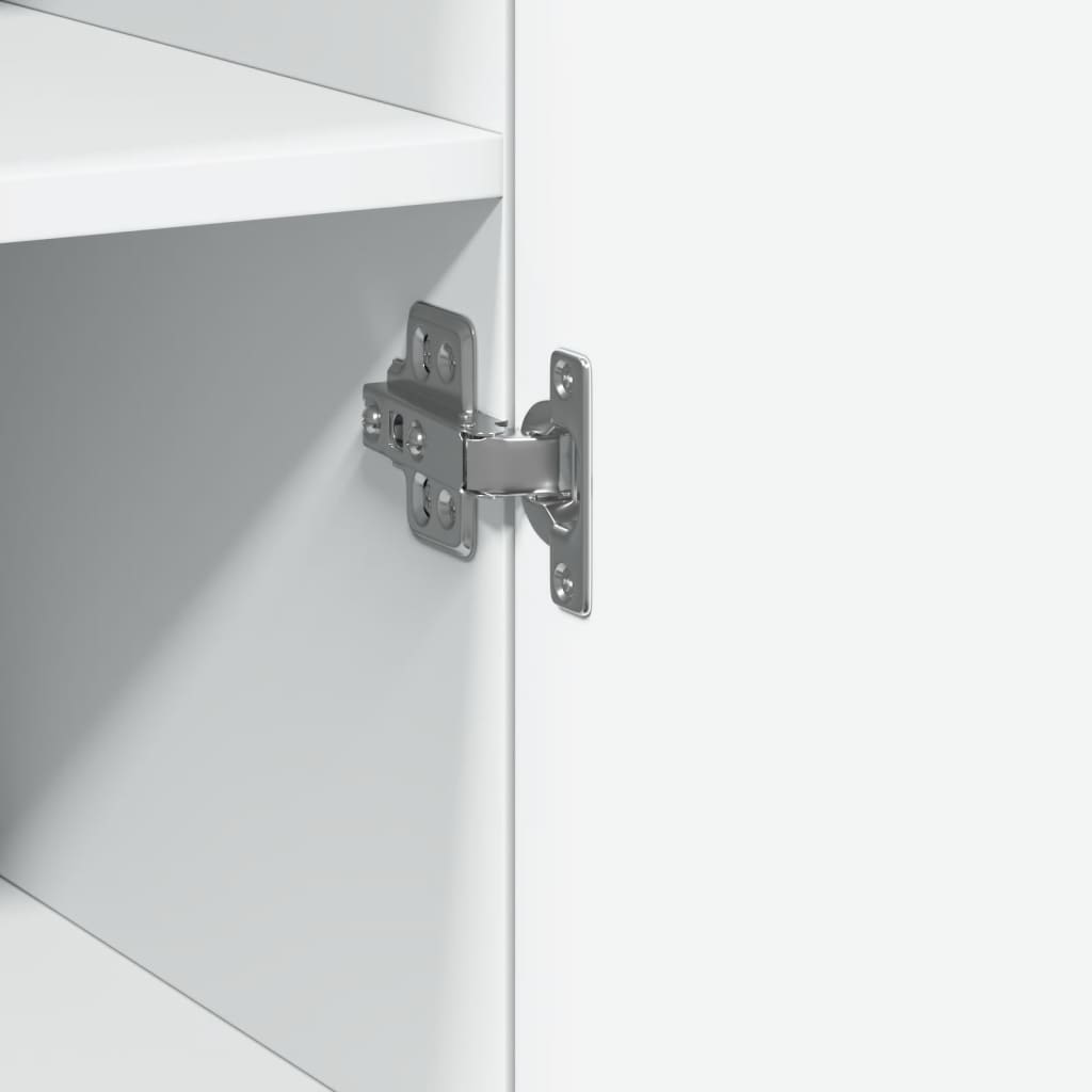 Credenza-Buffet-Armadio da cucina Bianca 40x42,5x185 cm in Legno Multistrato 132690