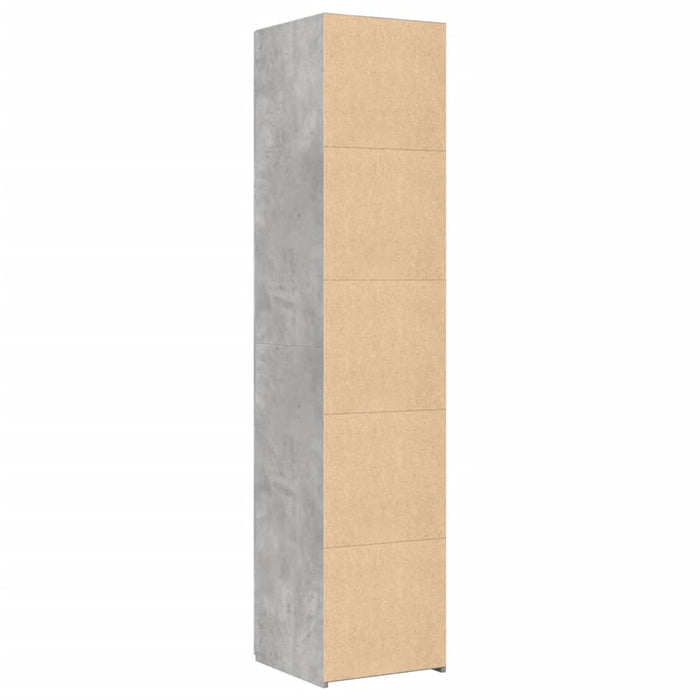 vidaXL Credenza Grigio Cemento 40x42,5x185 cm in Legno Multistrato