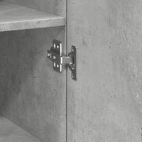 vidaXL Credenza Grigio Cemento 40x42,5x185 cm in Legno Multistrato