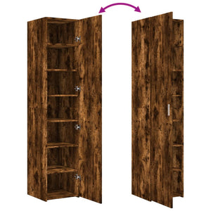 vidaXL Credenza Rovere Fumo 40x42,5x185 cm in Legno Multistrato