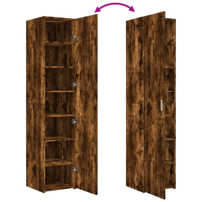 vidaXL Credenza Rovere Fumo 40x42,5x185 cm in Legno Multistrato