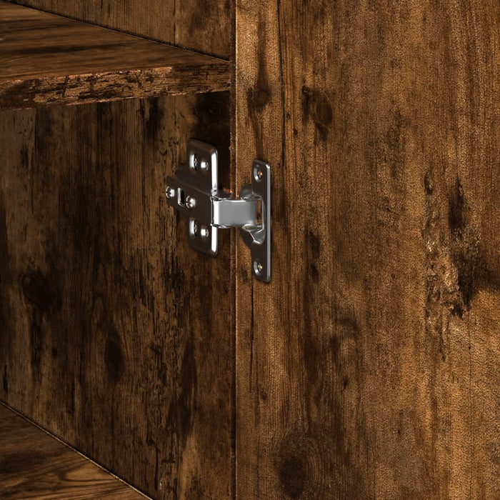 vidaXL Credenza Rovere Fumo 40x42,5x185 cm in Legno Multistrato